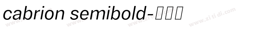 cabrion semibold字体转换